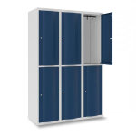 Axess industries vestiaire 2 cases superpos�es � portes bomb�es - larg. 400mm nbre de. . .