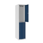 Axess industries vestiaire 2 cases superposes  portes bombes - larg. 400mm nbre de. . .