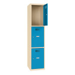 Axess industries vestiaire casier multicases 3, 6 ou 9 cases - larg. 400 mm nbre de colonnes. . .