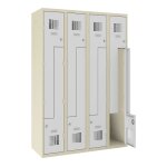 Axess industries vestiaire en l - largeur 300 mm nbre de colonnes 4 fermeture  moraillon