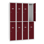 Axess industries vestiaire casier multicases 2, 4, 6 ou 8 cases - larg. 300 mm nbre de. . .