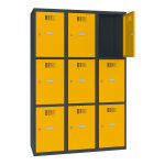 Axess industries vestiaire multicases 3 cases superposes couleurs - larg. 400 mm nbre de. . .