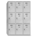 Axess industries vestiaire multicases 3 cases superpos�es - larg. 300 mm nbre de colonnes 3. . .