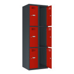 Axess industries vestiaire multicases 3 cases superpos�es - larg. 300 mm nbre de colonnes 2. . .