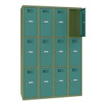 Axess industries vestiaire multicases 3 cases superpos�es - larg. 300 mm nbre de colonnes 4. . .