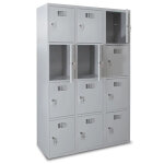 Axess industries vestiaire casier multicases 4, 8, 12 ou 16 cases - larg. 300 mm nbre de. . .