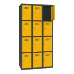 Axess industries vestiaire multicases 4 cases superpos�es - larg. 300 mm nbre de colonnes 3. . .