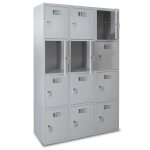 Axess industries vestiaire multicases 4 cases superpos�es - larg. 400 mm nbre de colonnes 3. . .