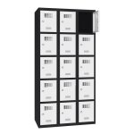 Axess industries vestiaire multicases 5 cases superpos�es - larg. 300 mm nbre de colonnes 3. . .