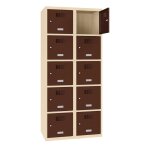Axess industries vestiaire multicases 5 cases superposes - larg. 400 mm nbre de colonnes 2. . .