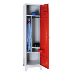 Axess industries vestiaire pompier nbre de casiers 1 fermeture � moraillon haut. pieds 100