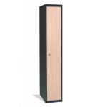 Axess industries vestiaire porte en bois l 400 mm nbre de colonnes 1 fermeture  clef