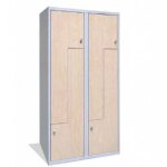 Axess industries vestiaire en l portes en bois l 400 mm nbre de colonnes 2 fermeture � clef