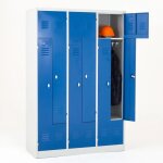 Axess industries vestiaire en l standard - largeur 400 mm nbre de portes 6 fermeture � clefs