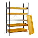 Axess industries rayonnage de rtention avec 5 bacs en polythylne hd