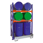 Bauer rayonnage pour f�ts de 200 l couch�s et debout module suivant capacit�. . .