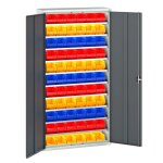 Bott armoire � bacs verso - hauteur 2000 mm larg. 1050 mm prof. 350 mm nbre. . .