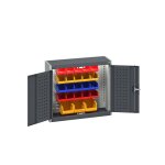 Bott armoire murale � bacs cubio - hauteur 700 mm mod�le avec kit de 23 bacs . . .