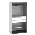 Bott armoire  rideau cubio pour bacs - hauteur 2000 mm nbre de tiroirs 2