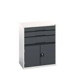 Bott armoire � tiroirs verso - hauteur 1000 mm larg. 800 mm nbre de tiroirs 3. . .