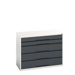 Bott armoire � tiroirs verso - hauteur 800 mm larg. 1050 mm nbre de tiroirs 5