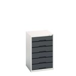 Bott armoire � tiroirs verso - hauteur 800 mm larg. 525 mm nbre de tiroirs 6