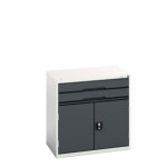 Bott armoire � tiroirs verso - hauteur 800 mm larg. 800 mm nbre de tiroirs 2 + . . .