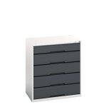 Bott armoire � tiroirs verso - hauteur 900 mm larg. 800 mm nbre de tiroirs 5