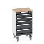 Bott caisson mobile cubio 5 tiroirs - hauteur 885 / 890 mm larg. 525 mm type de. . .