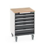 Bott caisson mobile cubio 5 tiroirs - hauteur 885 / 890 mm larg. 650 mm type de. . .
