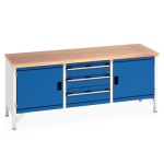Bott etabli cubio soud� plateau bois avec coffres et tiroirs mod�le 2 portes et. . .