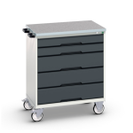 Bott servante roulante 5 tiroirs type de plateaux lino dim. ext. lxpxh 800 x. . .