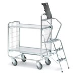 Ergobjorn chariot pr�parateur de commande � grilles lat�rales nbre de plateaux 2 . . .