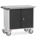 Fetra servante �tabli moderne - double porte et �tag�res mod�le sans rebords