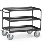 Fetra servante � plateaux t�les �tanches � rebords gris anthracite nbre de. . .