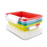Lot de 5 bacs alimentaires plat gilac pour �chantillonnage - 3 ou 8 l . . .