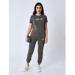 Project x paris bas de jogging femme signature couleur - olive fonc, taille - l