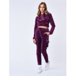 Project x paris bas de jogging cargo en velours signature prune l
