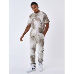 Project x paris bas de jogging motif all over feuilles de palmier vert sauge s