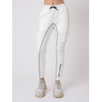Project x paris bas de jogging piping et broderie contrastés simili cuir couleur - blanc, taille - l Project x paris bas de jogging piping et broderie contrastés simili cuir couleur - blanc, taille - l