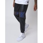 Project x paris bas de jogging simili cuir avec empicement rflchissant noir s