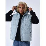 Project x paris blouson matelass sans manches capuche couleur - bleu vert, taille - s