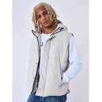 Project x paris blouson matelass sans manches capuche couleur - gris clair, taille - l