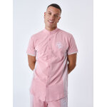 Project x paris chemise col mao bicolore couleur - rose dragée, taille - m Project x paris chemise col mao bicolore couleur - rose dragée, taille - m