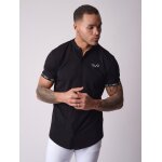 Project x paris chemise col mao manches courtes basic couleur - noir, taille - xl