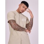 Project x paris chemise col mao en matire texture couleur - kaki, taille - s