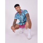 Project x paris chemise dcontracte imprim tropical avec col  revers bleu xs