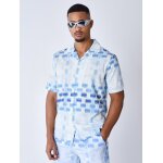 Project x paris chemise manches courts imprim streamer couleur - bleu ciel, taille - m