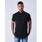 Project x paris chemise manches courtes col mao noir s