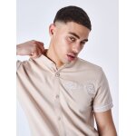 Project x paris chemise manches courtes logo brodé en relief couleur - beige, taille - l Project x paris chemise manches courtes logo brodé en relief couleur - beige, taille - l